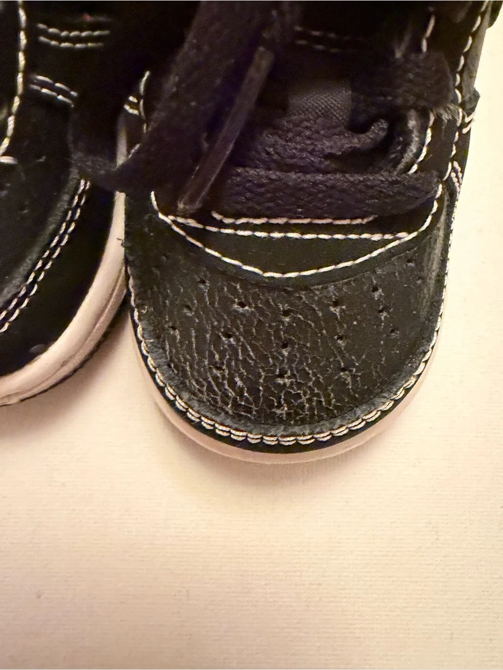 Kids Black and Purple Lace-Up Sneakers
